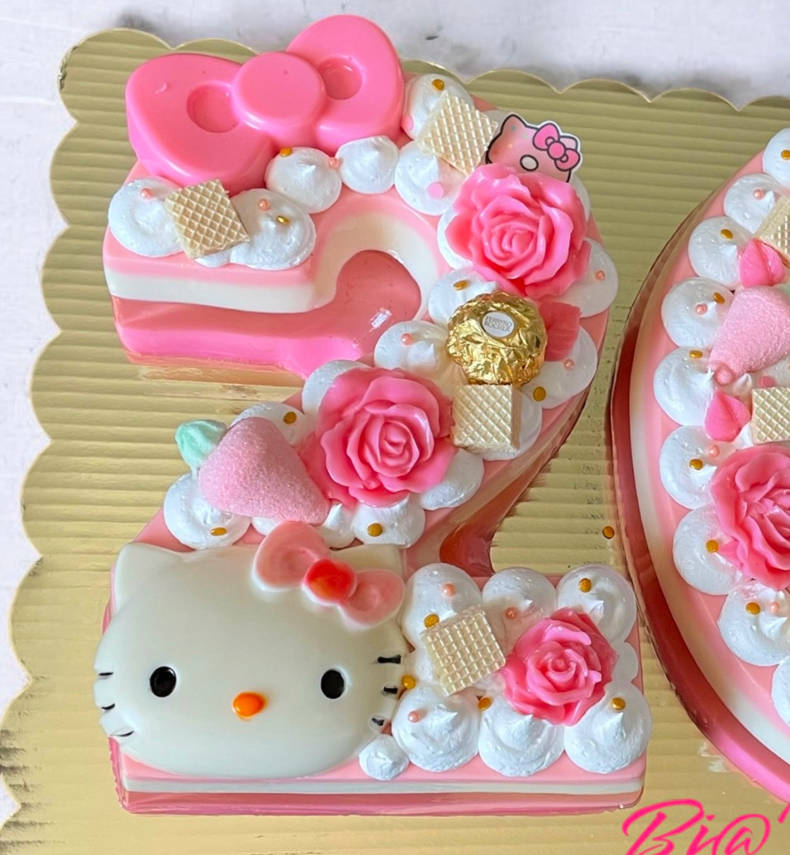 Gelatin number cake