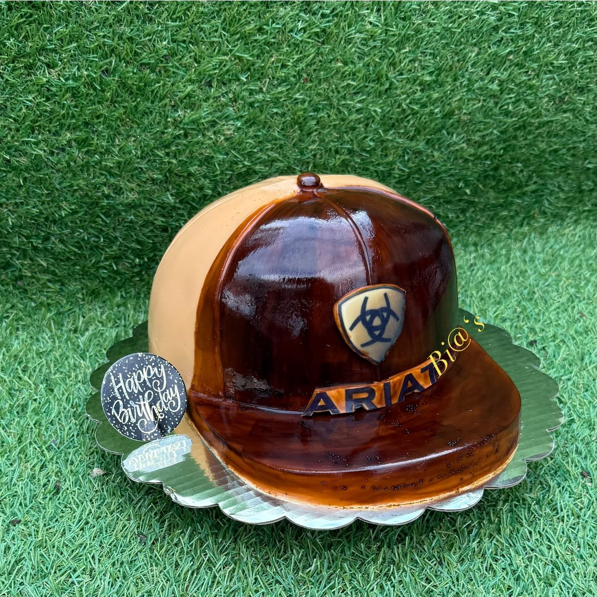 Police helmet birthday cake handmade for a Lincoln celebration